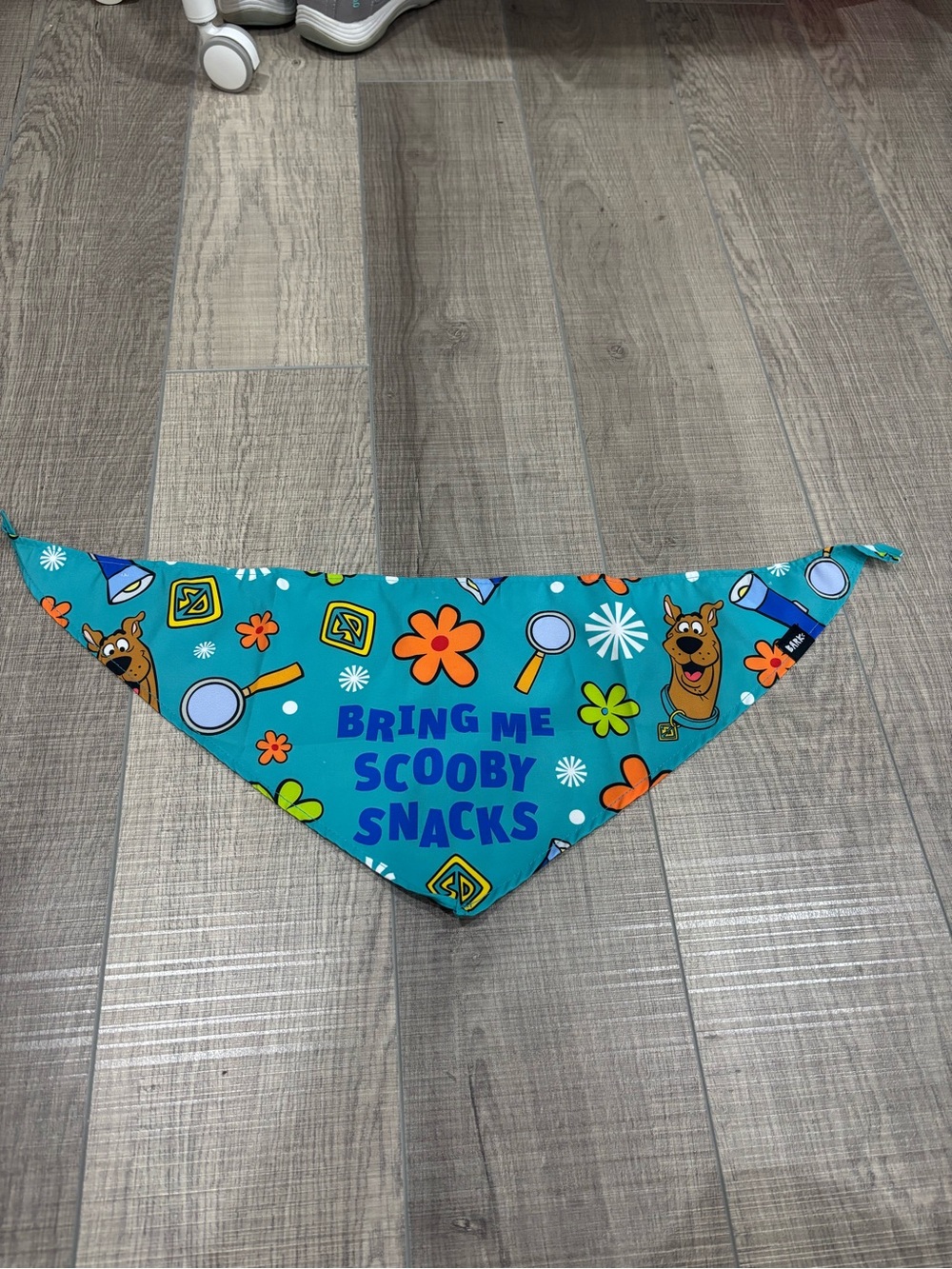 Bark Teal Scooby Snacks Triangle Dog Bandana